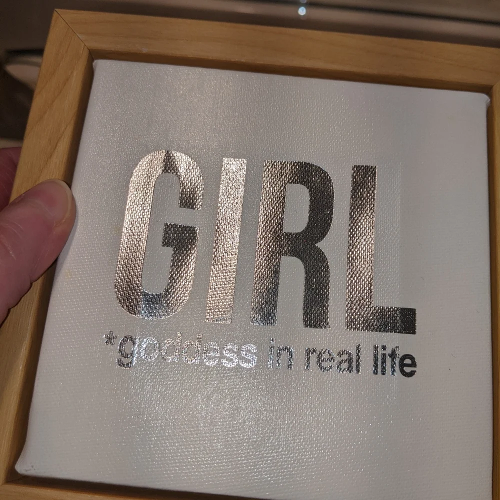 🌞 3/$15 - y2k GIRL: Goddess In Real Life Home Decor Sign - Picture 5 of 5